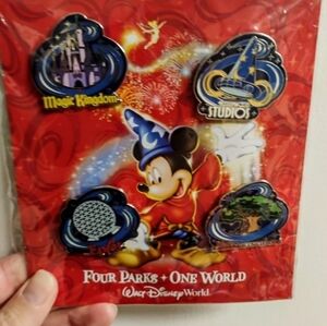 NWT Four Parks, One World Disney Pin Set